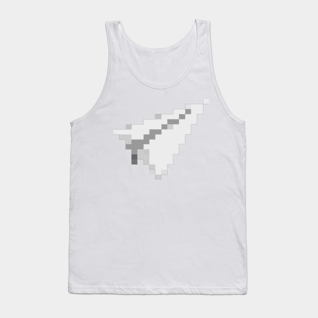 Paper Airplane Pixel Art Tank Top by christinegames